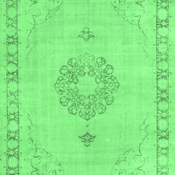 Machine Washable Persian Emerald Green Traditional Area Rugs, wshtr3716emgrn