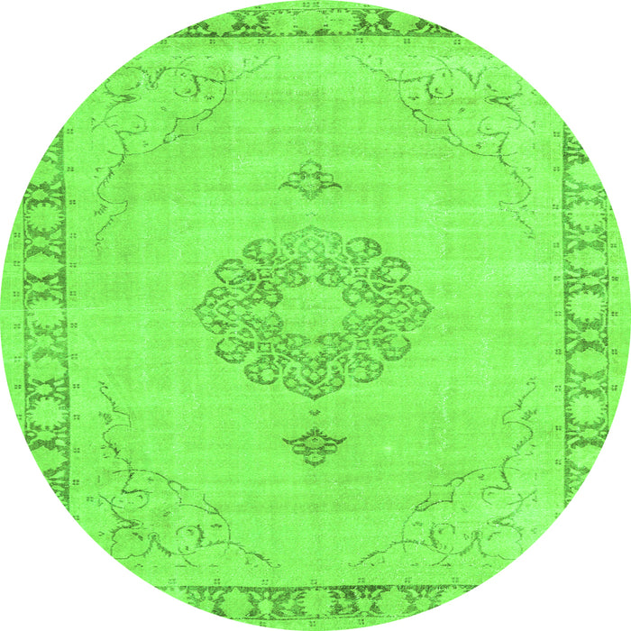 Square Persian Green Traditional Rug, tr3716grn