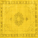 Square Persian Yellow Traditional Rug, tr3716yw