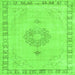 Serging Thickness of Persian Green Traditional Rug, tr3716grn