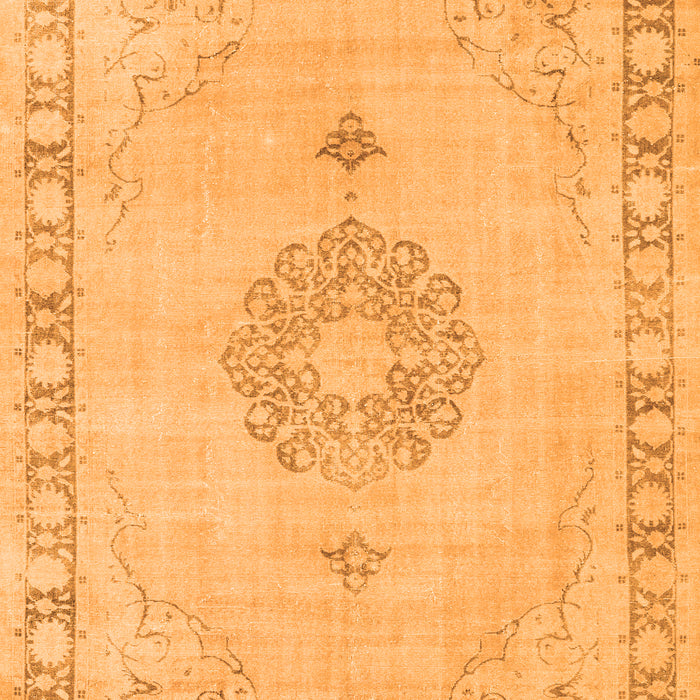 Serging Thickness of Machine Washable Persian Orange Traditional Area Rugs, wshtr3716org