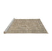 Sideview of Machine Washable Traditional Dark Almond Brown Rug, wshtr3717