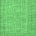 Square Persian Emerald Green Traditional Rug, tr3717emgrn