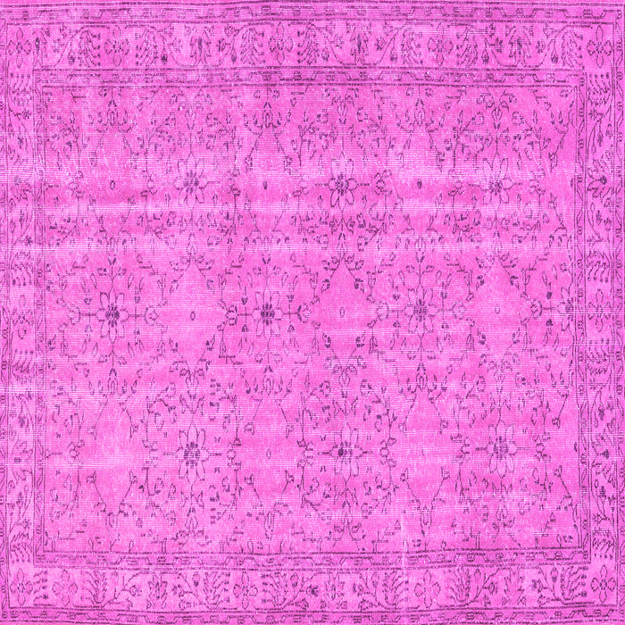 Square Persian Pink Traditional Rug, tr3717pnk