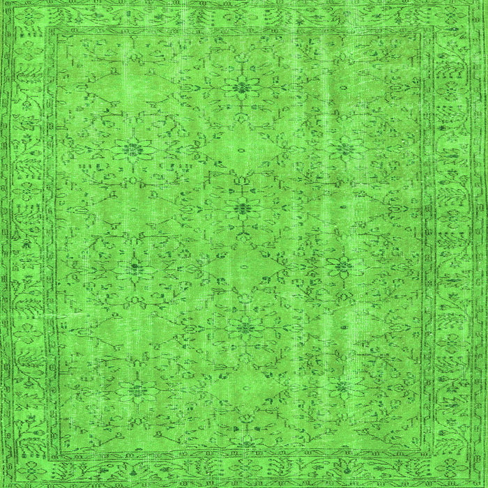 Serging Thickness of Persian Green Traditional Rug, tr3717grn