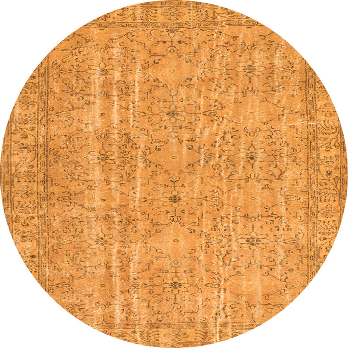 Machine Washable Persian Orange Traditional Area Rugs, wshtr3717org