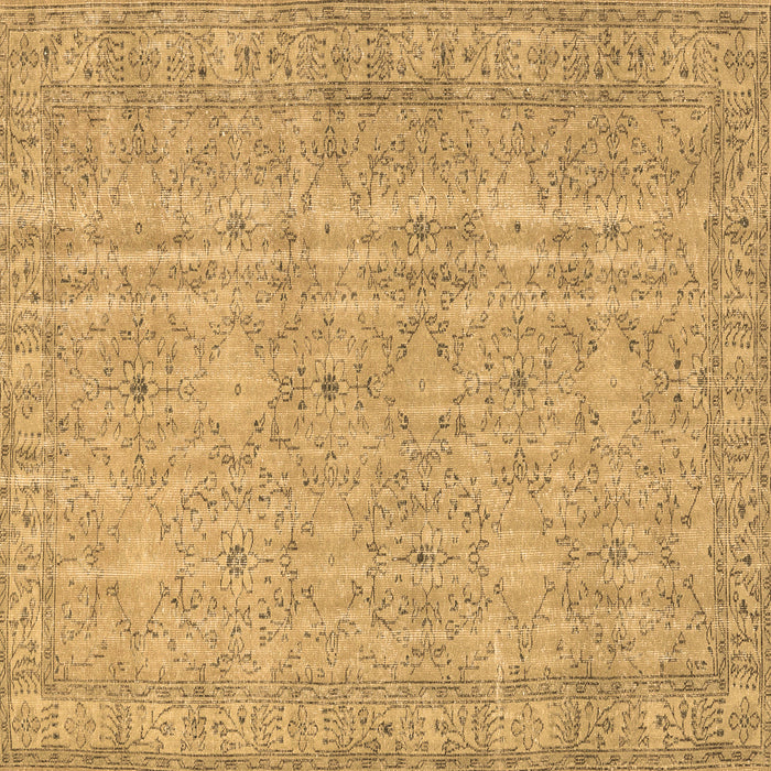 Square Machine Washable Persian Brown Traditional Rug, wshtr3717brn