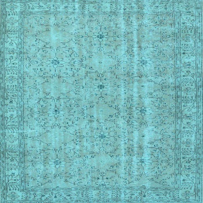 Square Persian Light Blue Traditional Rug, tr3717lblu