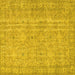Square Persian Yellow Traditional Rug, tr3717yw