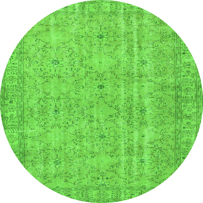 Square Persian Green Traditional Rug, tr3717grn
