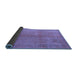 Sideview of Persian Blue Traditional Rug, tr3718blu