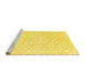 Sideview of Machine Washable Persian Yellow Traditional Rug, wshtr3719yw