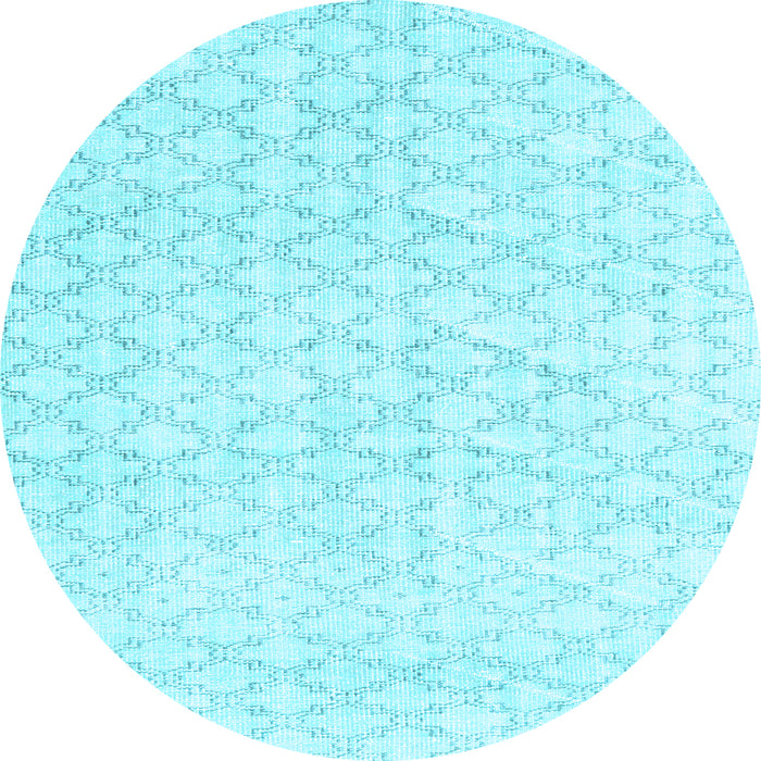 Round Persian Light Blue Traditional Rug, tr3719lblu