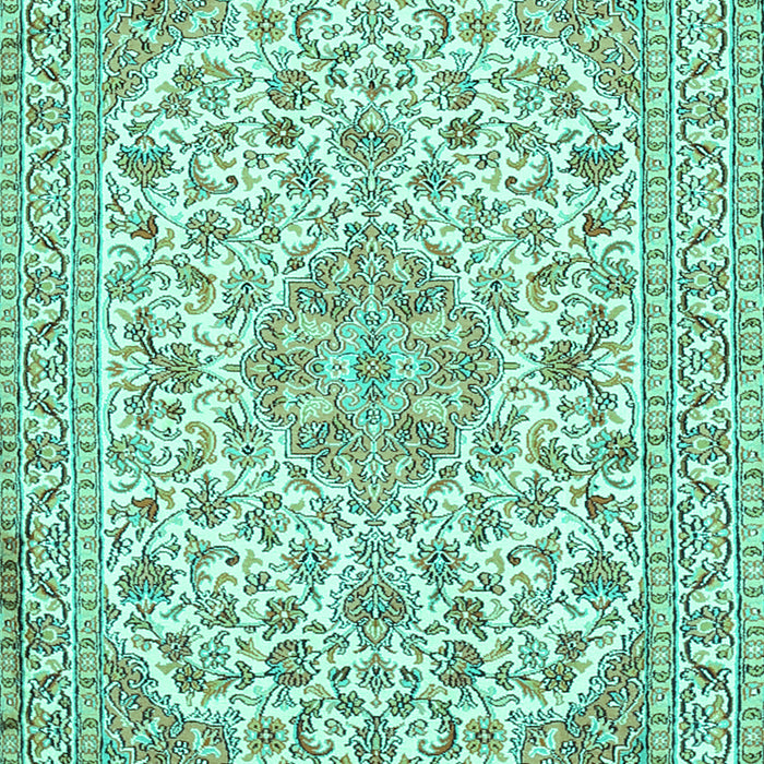 Medallion Turquoise Traditional Rug, tr371turq