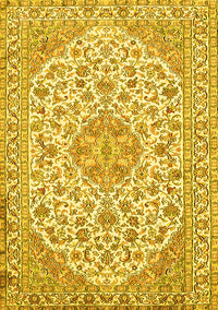 Medallion Yellow Traditional Rug, tr371yw