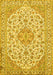 Medallion Yellow Traditional Rug, tr371yw