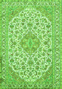 Medallion Green Traditional Rug, tr371grn