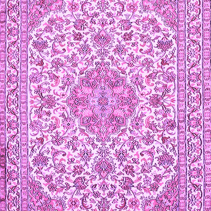 Machine Washable Medallion Purple Traditional Area Rugs, wshtr371pur
