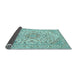 Sideview of Medallion Light Blue Traditional Rug, tr371lblu