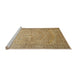 Sideview of Machine Washable Traditional Light Brown Rug, wshtr372