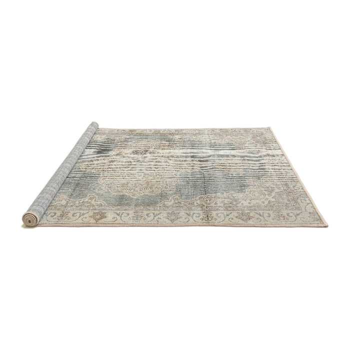 Sideview of Machine Washable Traditional Gold Rug, wshtr3720
