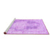 Sideview of Machine Washable Persian Purple Traditional Area Rugs, wshtr3720pur