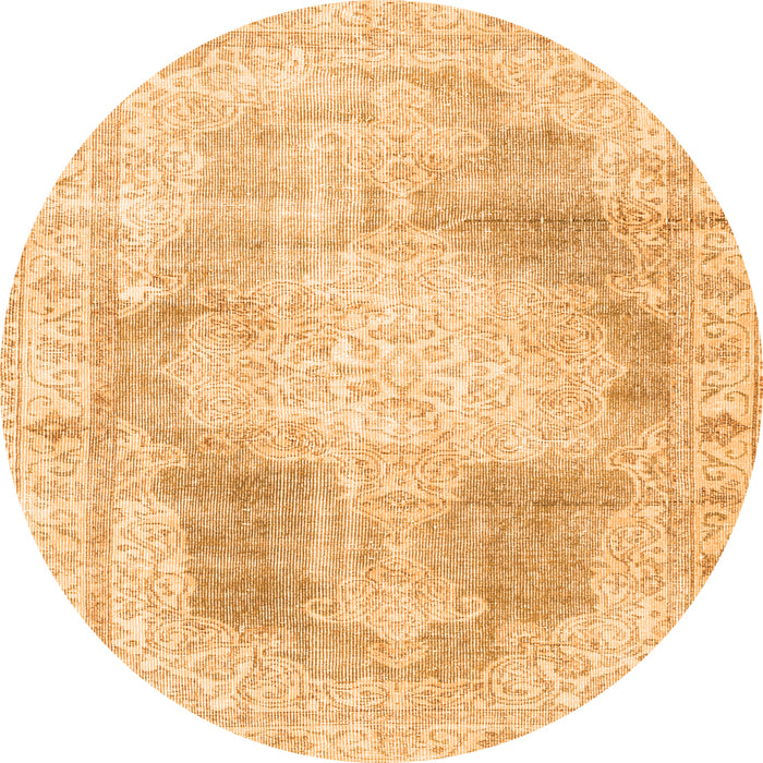 Square Persian Orange Traditional Rug, tr3720org