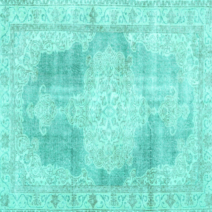 Square Persian Turquoise Traditional Rug, tr3720turq