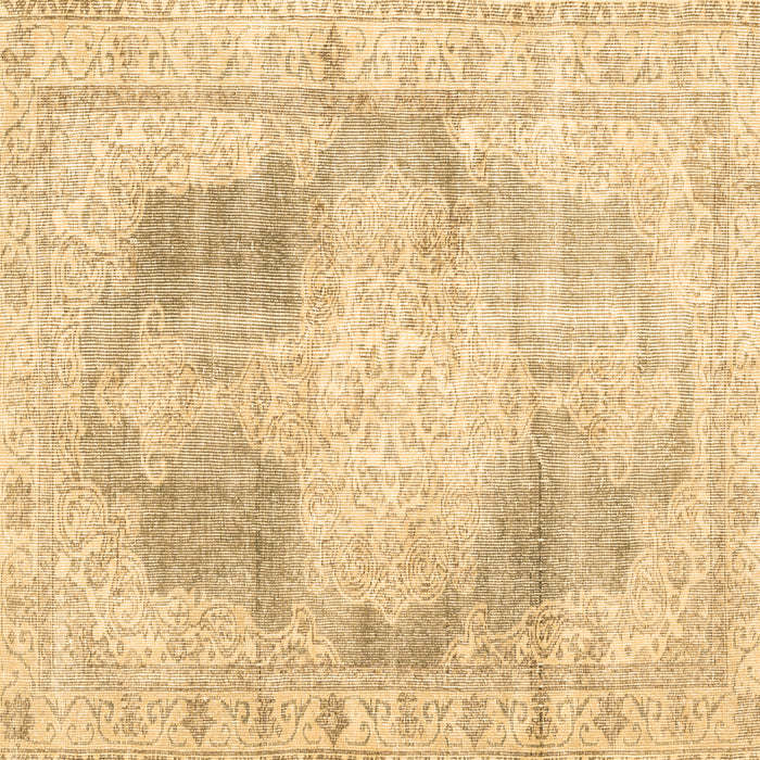 Square Machine Washable Persian Brown Traditional Rug, wshtr3720brn