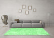 Machine Washable Persian Emerald Green Traditional Area Rugs in a Living Room,, wshtr3721emgrn