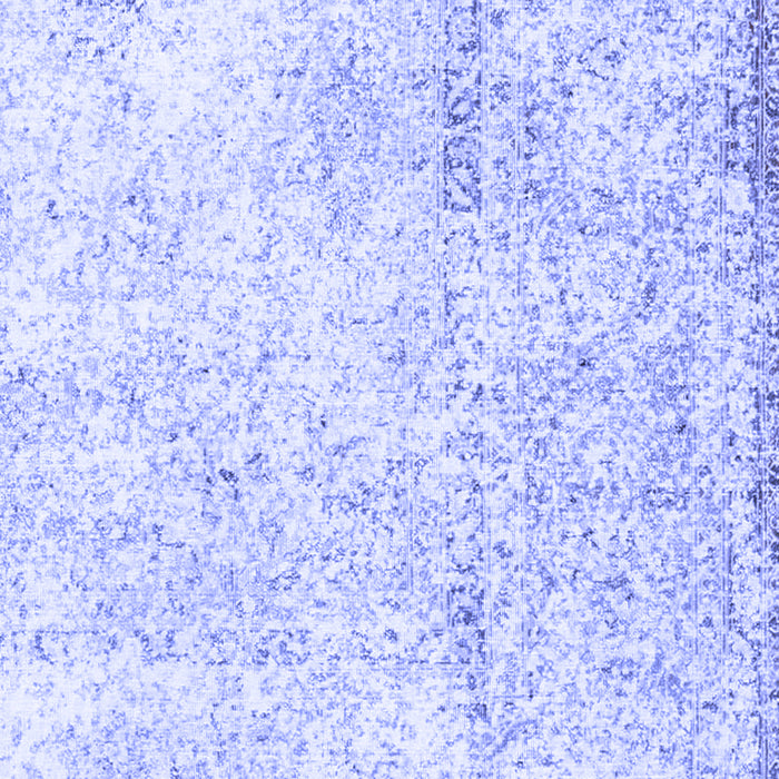 Machine Washable Persian Blue Traditional Rug, wshtr3721blu