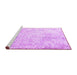 Sideview of Machine Washable Persian Purple Traditional Area Rugs, wshtr3721pur