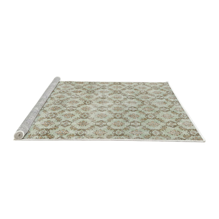 Sideview of Machine Washable Traditional White Gold Rug, wshtr3722