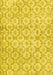 Machine Washable Persian Yellow Traditional Rug, wshtr3722yw