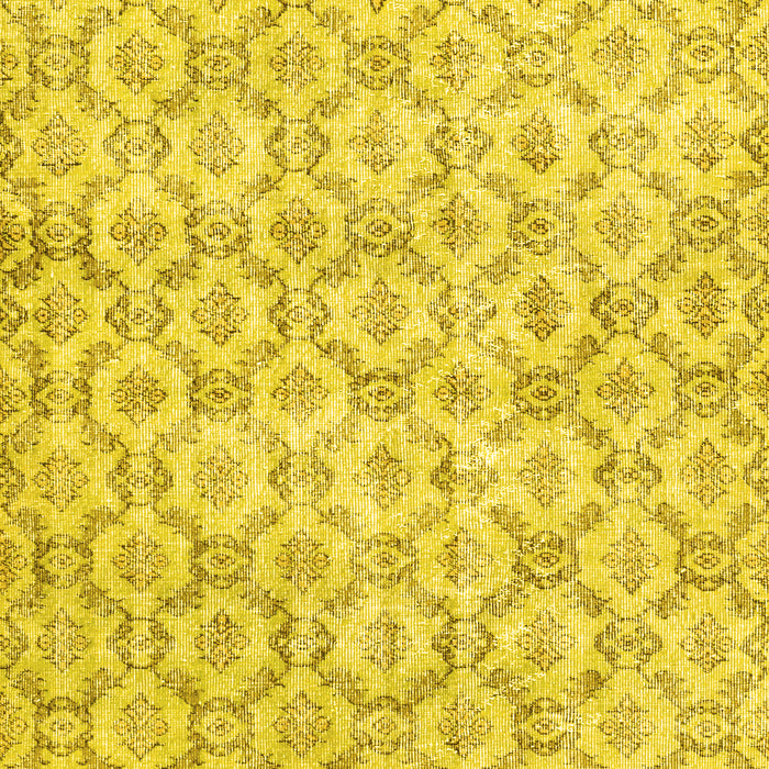 Machine Washable Persian Yellow Traditional Rug, wshtr3722yw