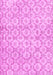 Machine Washable Persian Pink Traditional Rug, wshtr3722pnk