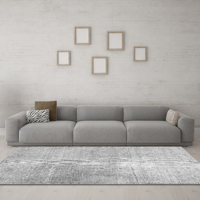 Machine Washable Persian Gray Traditional Rug in a Living Room,, wshtr3723gry