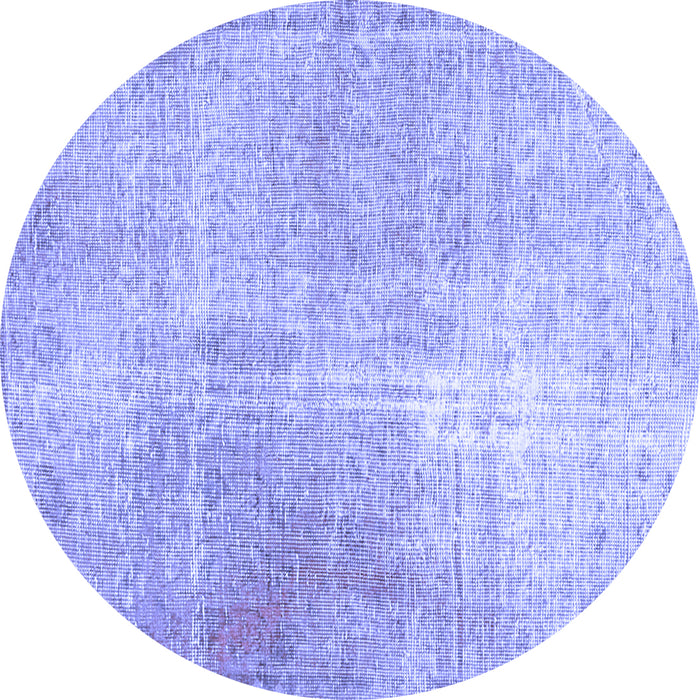 Round Machine Washable Persian Blue Traditional Rug, wshtr3723blu