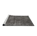 Sideview of Machine Washable Traditional Gray Brown Rug, wshtr3724