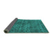 Sideview of Persian Turquoise Bohemian Rug, tr3724turq