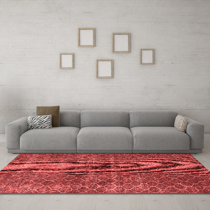 Bohemian Red Washable Rugs