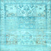 Square Persian Light Blue Traditional Rug, tr3725lblu