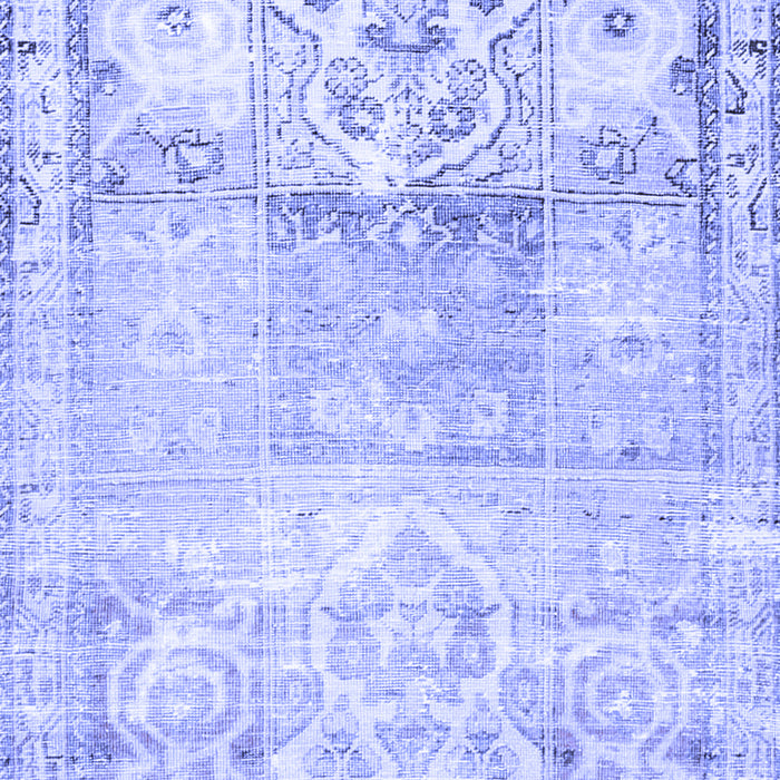 Machine Washable Persian Blue Traditional Rug, wshtr3725blu