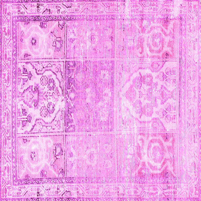 Square Machine Washable Persian Pink Traditional Rug, wshtr3725pnk