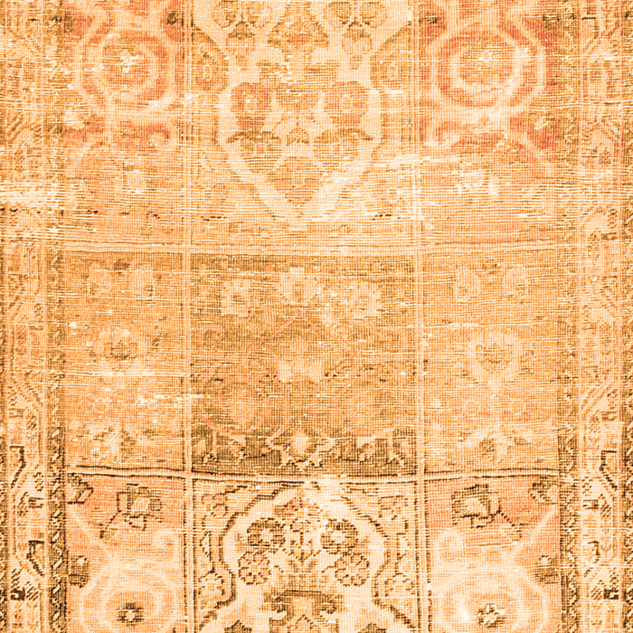 Serging Thickness of Machine Washable Persian Orange Traditional Area Rugs, wshtr3725org