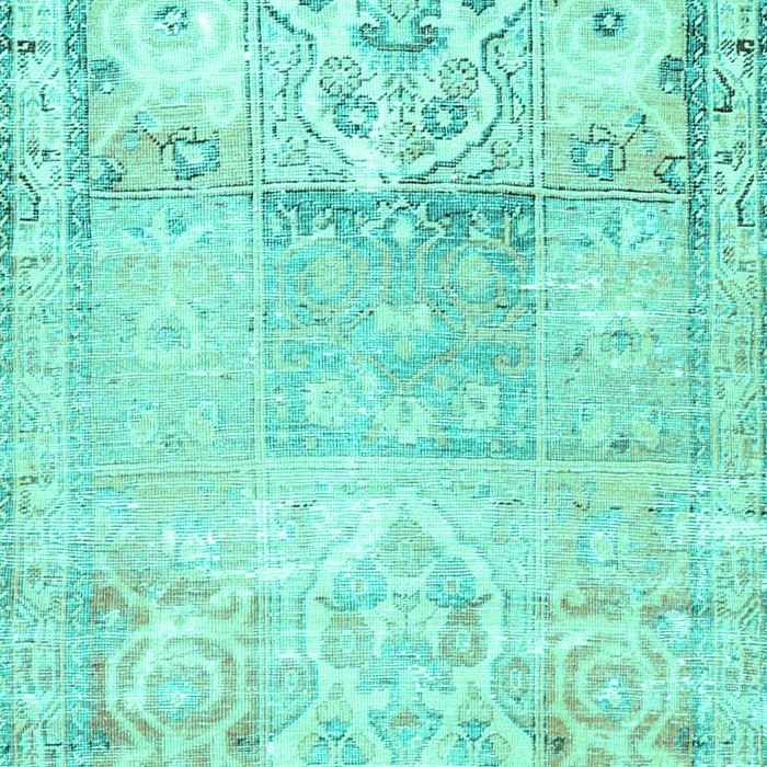 Machine Washable Persian Turquoise Traditional Area Rugs, wshtr3725turq