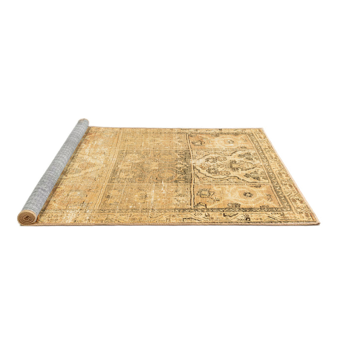 Sideview of Machine Washable Persian Brown Traditional Rug, wshtr3725brn