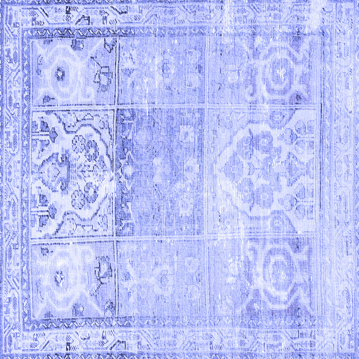 Square Persian Blue Traditional Rug, tr3725blu