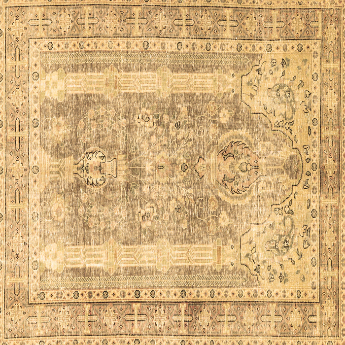 Square Persian Brown Traditional Rug, tr3726brn