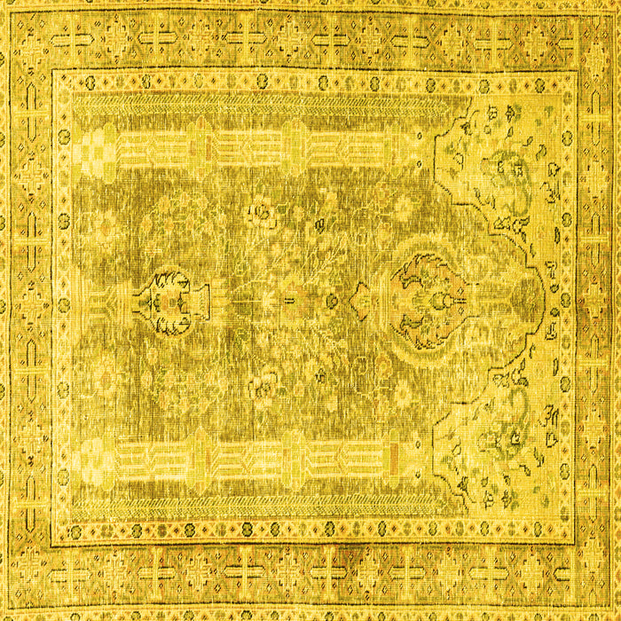 Square Persian Yellow Traditional Rug, tr3726yw